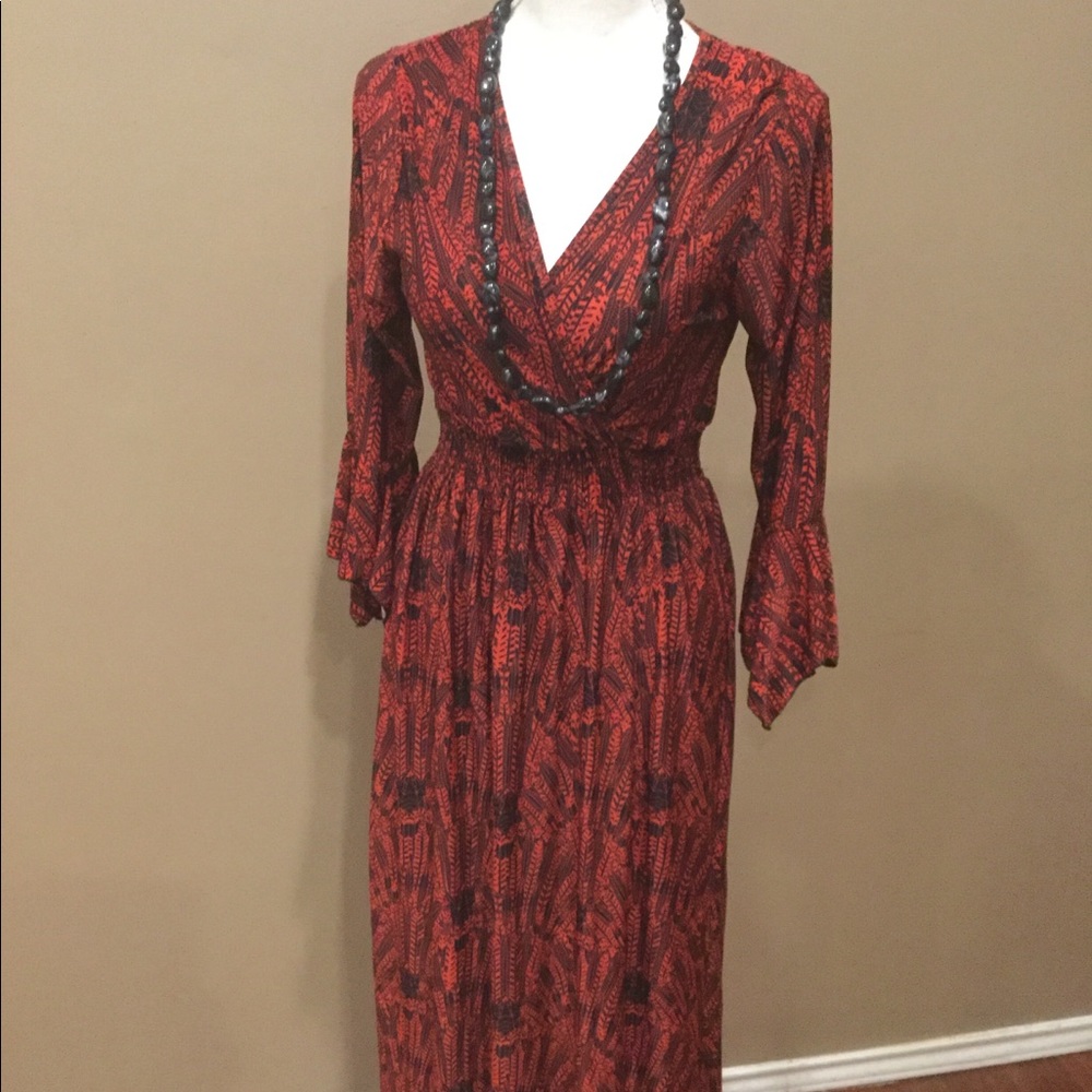 Red and black dress